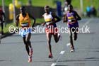 Stanley Biwott leads from Mo Farah in the mens Morrisons Great North Run. Photo: David T. Hewitson/Sports for All Pics